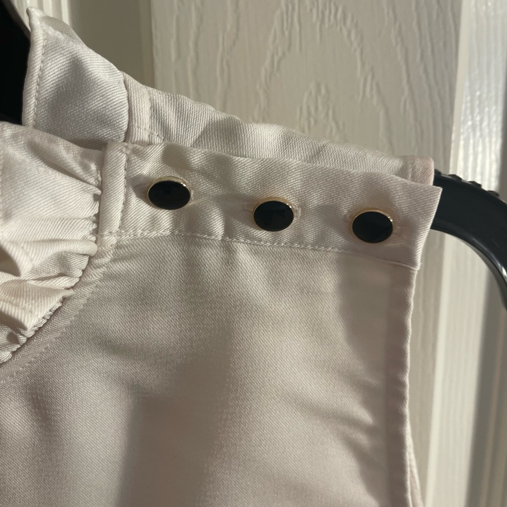 NWOT LOFT sleeveless ruffle neck blouse - Picture 3 of 4